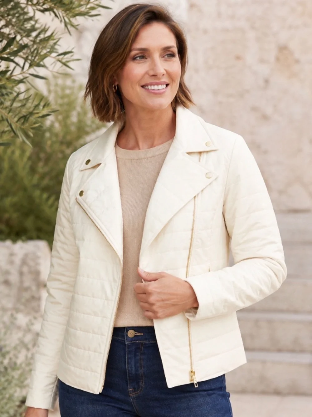 TALBOT’S WOMEN’S QUILTED MOTO JACKET NEW SIZE XL
